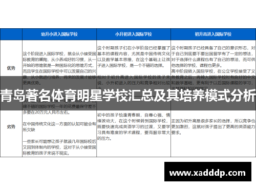 青岛著名体育明星学校汇总及其培养模式分析